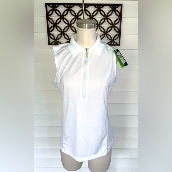 Women’s IZOD sleeveless  Golf White Breathable shirt NWT size small - Picture 1 of 4